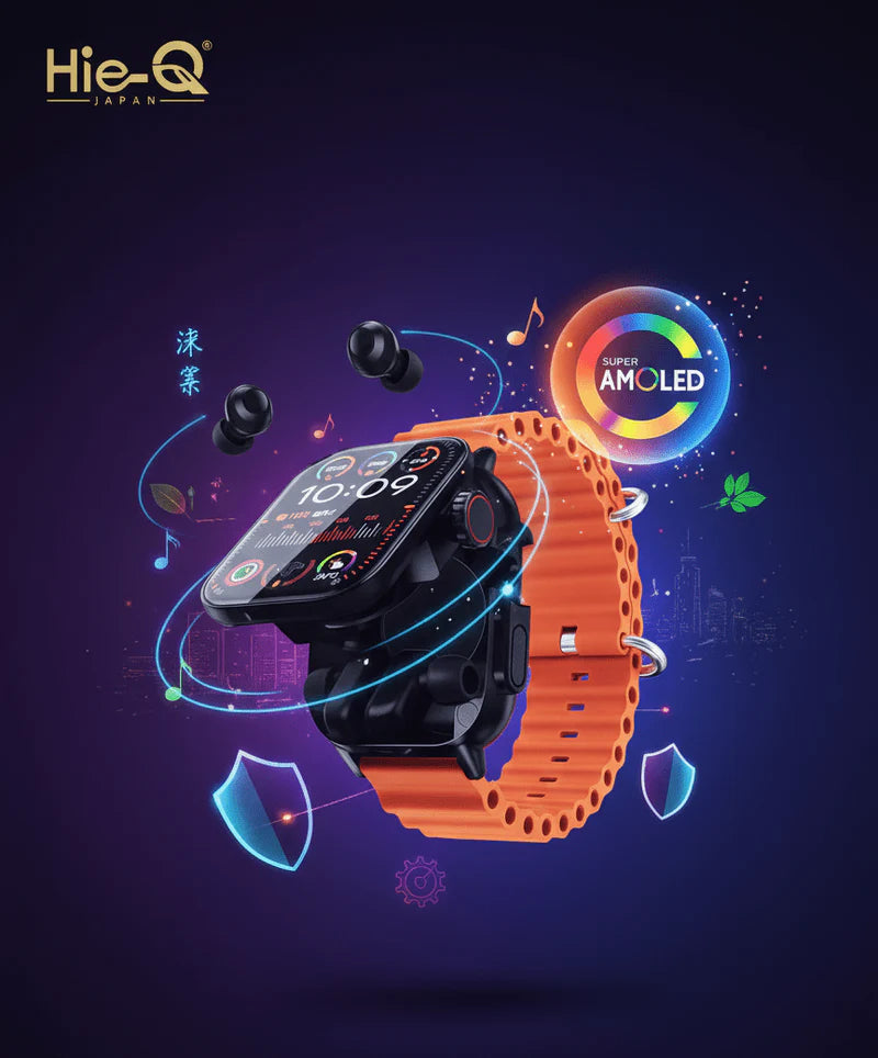 Hie-Q - TWS Amoled Smart Watch | Smart Sport Display